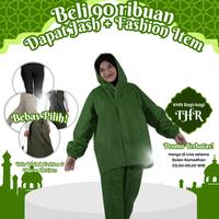 Gambar Jas Hujan Setelan Parasut D70 Pria Wanita Tebal Berkualitas - Merah MArun, All Size dari KHN Store Kab. Sumedang 5 Tokopedia