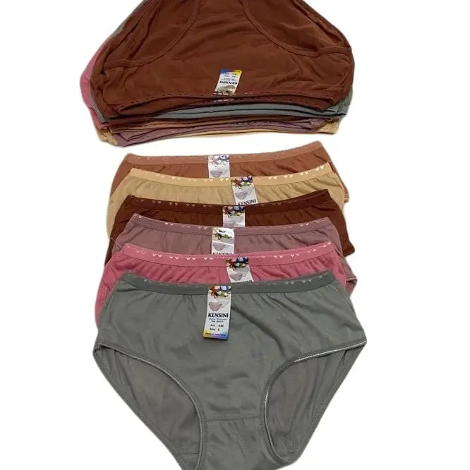 Pakaian Dalam Wanita Dewasa dan Remaja - Promo Celana Dalam 6 dan 12 Pcs - Hitam, Katun Boxer Motif Pendek 4