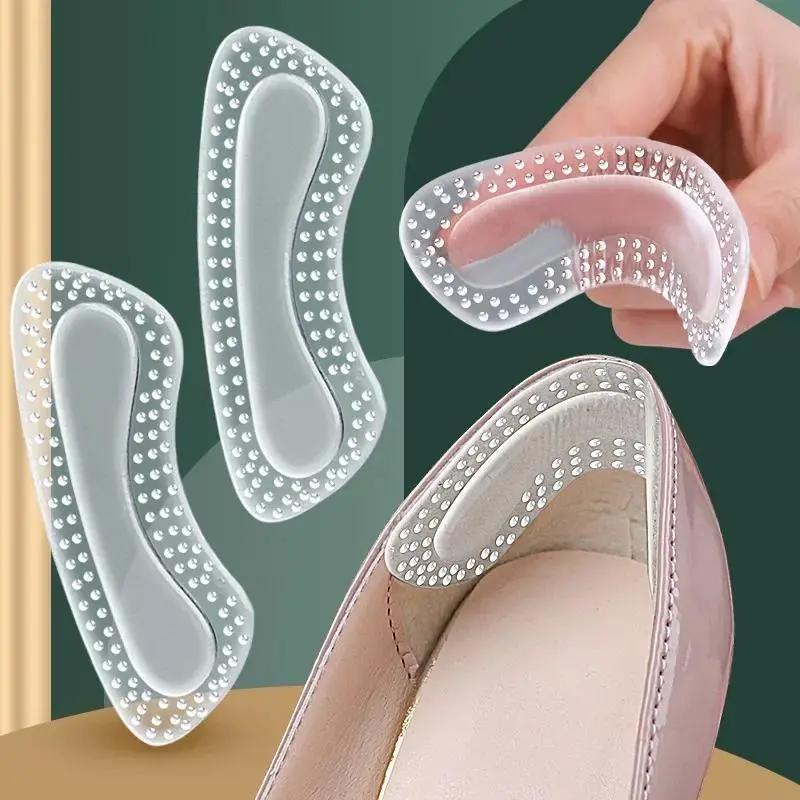 1 cặp gel gót chân bị bảo vệ cho phụ nữ không trượt Silicone Chân đệm miếng đệm…