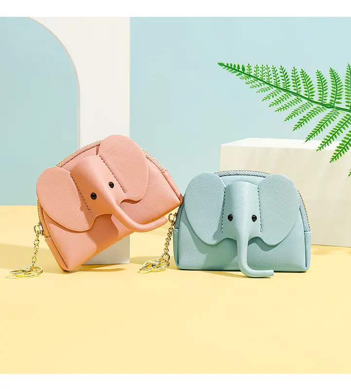 TAOMICMIC Dompet Koin Wanita Dompet Gajah Gantungan Tas Y8909 Bahan Kulit PU Leather Premium Uang Kartu 1