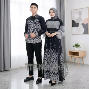 Baju Couple Kondangan Batik Modern – Setelan Pasangan Muslim Elegan Lebaran