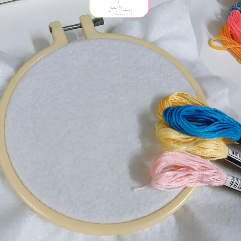 Vải nỉ mềm, dạ mềm khổ 22*22 dành cho thêu tay, làm đồ hanmade Tiemxinhiuu 0