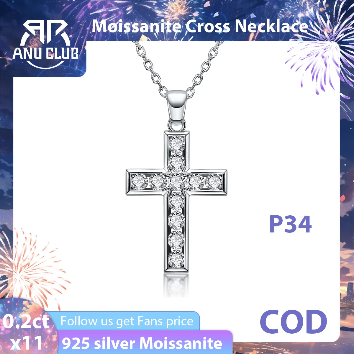[COD] AnuJewelry P34 Moissanite Round Cut Moissanite 3.5mm 2.2ct D Color 100% Legit Italy 925 Sterling Silver Pendant Necklaces Bubble Necklace for Woman Eman Jewelry