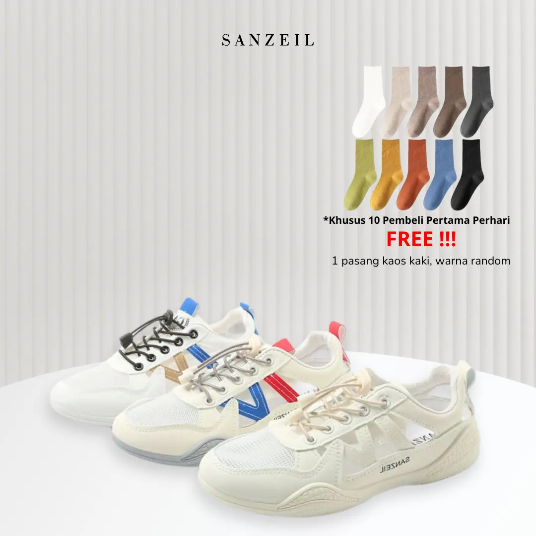 SANZEIL Zein Sneaker Casual Shoes sport Tali cewek 3319