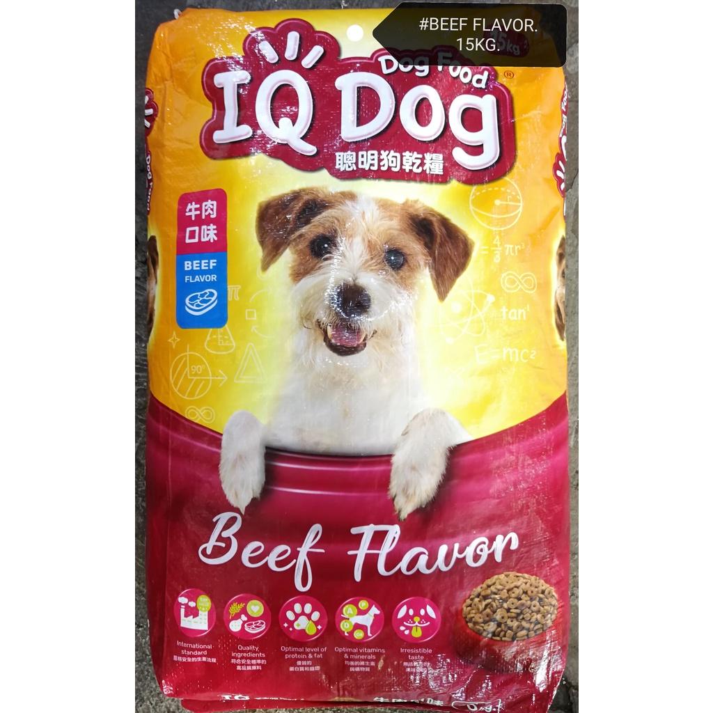 IQ Dog Beef Flavor Dog Food 15kg Makanan Anjing Daging