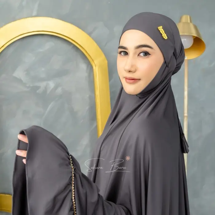 [Bonus Goodiebag] As Sajdah - Mukena Atifah Jumbo Jersey Rempel Dewasa Swarowsky Menutup Dagu 7