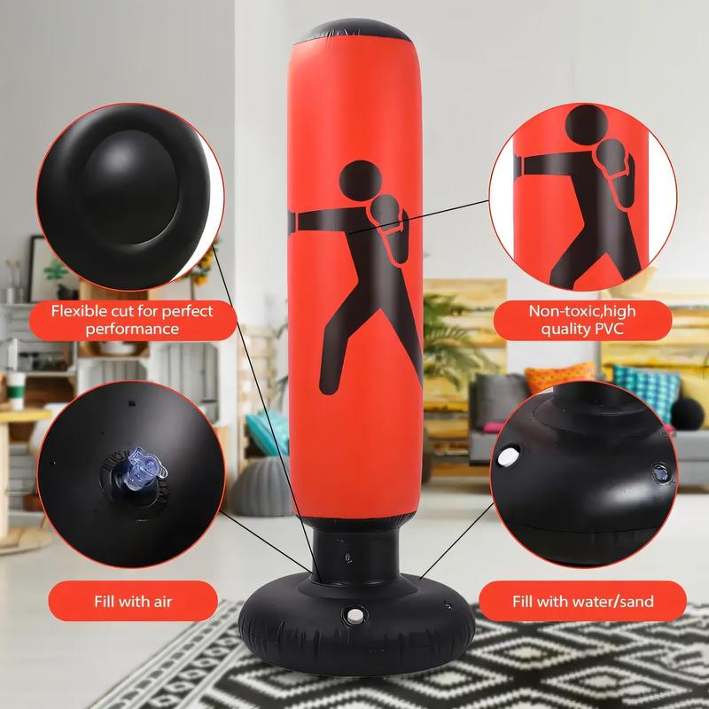 Product Introduction of Thanh Đấm Tự Cân Bằng Bơm Hơi, Đứng, Túi Cát Bơm Hơi Loại Bỏ Căng Thẳng Dọc, Thích Hợp Cho Người Lớn Giảm Căng Thẳng, Tập Thể Dục Và Thể Dục Tại Nhà Cho Trẻ Em, Đồ Chơi Tập Karate Và Taekwondo, Được Làm Bằng Chất Liệu PVC Dày 4
