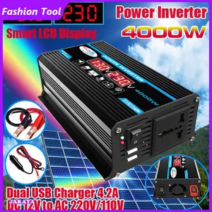 Power Inverter Pure Sine Wave PSW DC 12V To AC 220V 4000W Mengubah arus DC ke AC