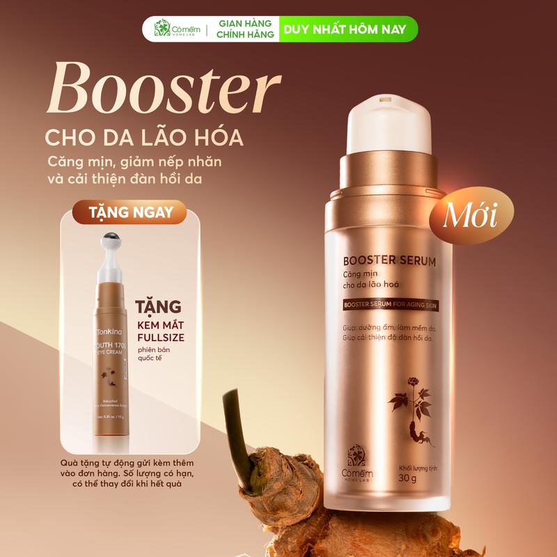 Tinh Chất Dưỡng Da Booster Serum Sâm Căng Mịn Mờ Nếp Nhăn Dưỡng Sáng Da Cỏ Mềm…