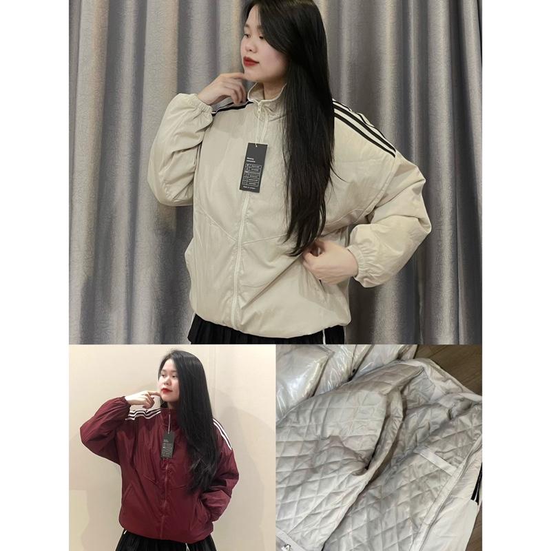 Áo khoác gió trần bông 2 lớp, dành cho nam nữ dáng thể thao basic tay viền , mẫu mới năm 2025