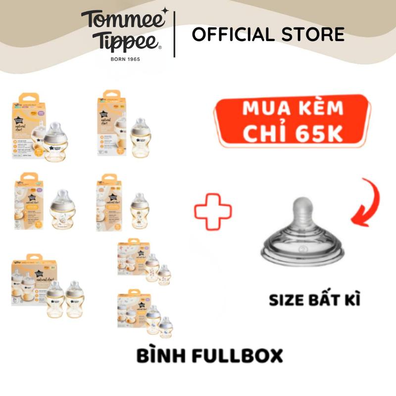 Bình Sữa PPSU Tommee Tippee Nhiều Size, Được Mua Kèm Thêm 01 Núm Ti Bất Kì
