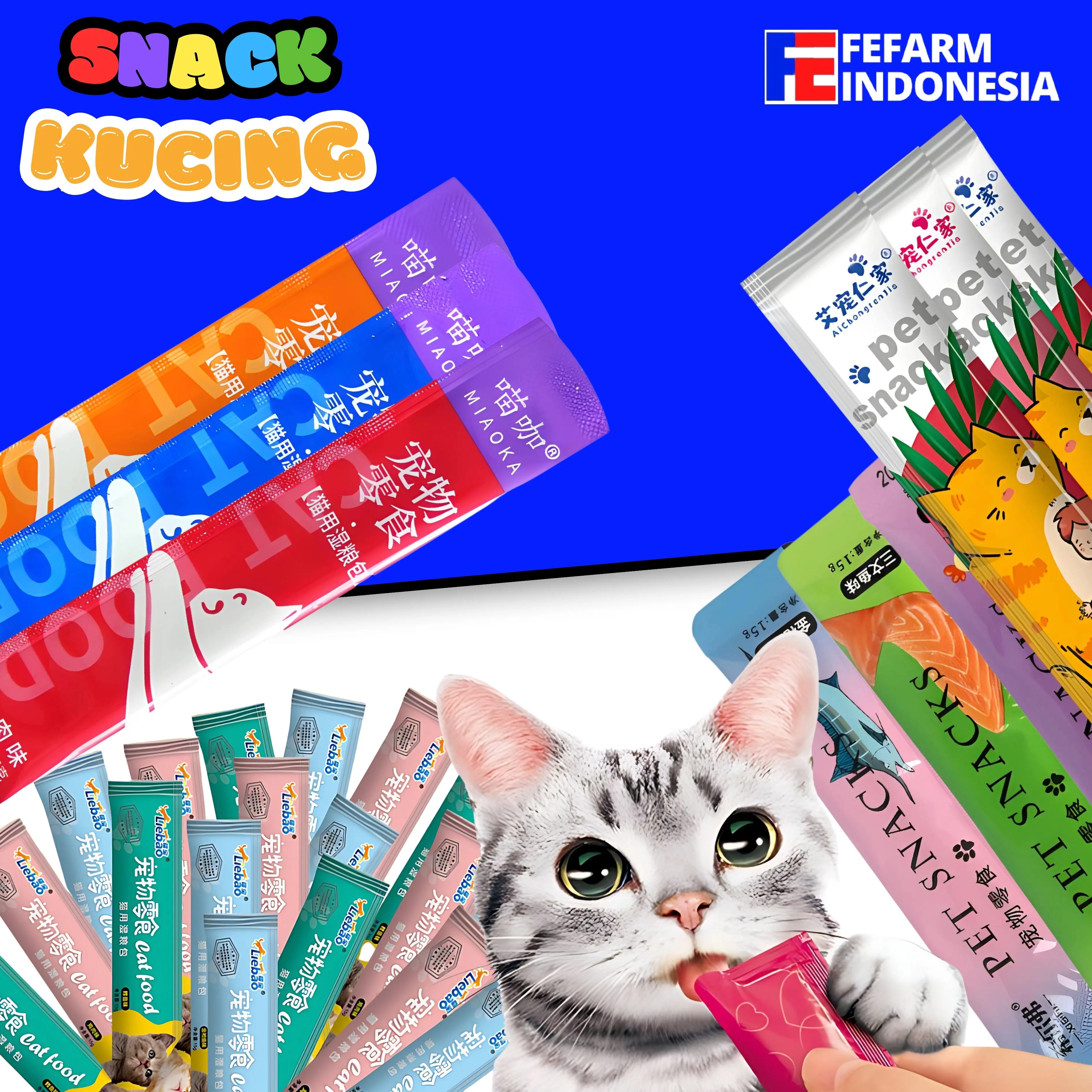 Cat food Faenbei The Cat Snack Pet Strip Makanan Basah Cemilan Kucing FEFARM