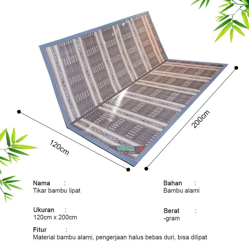 IDOHOUSE Tikar Bambu Lipat Premium Bambu Alami Tidak Mudah Patah Matras Pelindung Kasur Anti Panas Alas Penyejuk Dekorasi Kamar X2A2/X2B2/X2C2