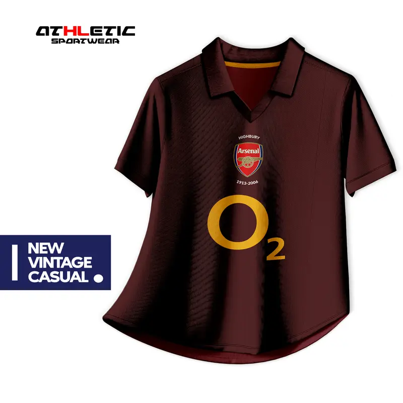 ATHLETIC SPORTWEAR - Jersey Vintage Bola Fantasy Arsenal Home 2005 Fullprinting Casual - Atasan 2