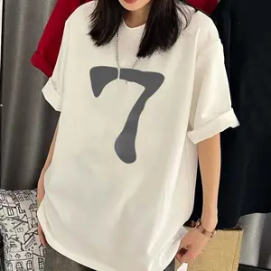 Kaos lengan pendek bergaya Korea untuk anak perempuan segala usia, rapi dan mungil, cocok untuk siswi sekolah. Atasan lengan pendek simpel untuk anak perempuan.