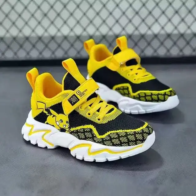 Rizkya Queen!! Sepatu Anak Olahraga Sport Kasual Pokemon Pikachu Sneakers Tanpa Hak Size 26-35 Sepatu Anak Terlaris 2024 Fashion sepatu sekolah
