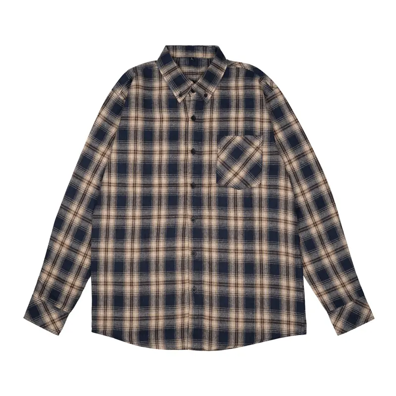 Arutala Adventure - Navywood Longsleeve Flannel Kemeja Lengan Panjang Outer Pria Nyaman Casual 1
