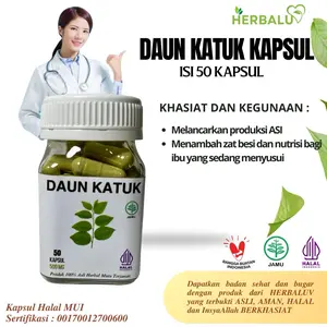 HERBALUV Kapsul Daun Katuk Original Herbal ASI Booster Alami