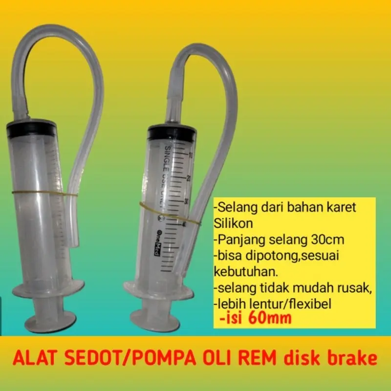 Alat Pompa Sedot Minyak SUNTIKAN 60cc dengan Selang Silikon 30cm DiskBrake Bleading Rem