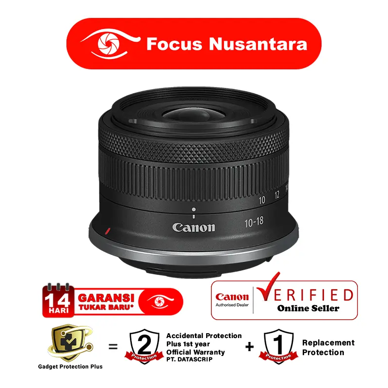 Canon RF-S 10-18mm F/4.5-6.3 IS STM Lensa Kamera GARANSI RESMI