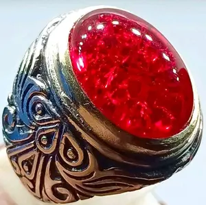 Cincin Batu Merah️ Siam , Serat Pecah Seribu 18 x 13