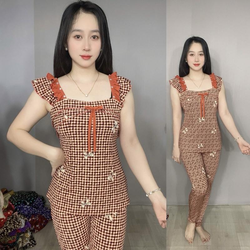 - Đồ bộ thiết kế thun aty tơ , quần dài ống ôm !!!