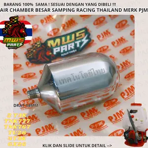 TABUNG ANGIN SAMPING THAILAND TU26 PJM PREMIUM AIR CHAMBER RACING SAMPING CAMBER BESAR SAMPING RESING RACING MODEL THAILAND UNTUK MESIN SEMPROT HAMA SPRAYER GENDONG TU26 2TAK 4TAK GX26 GX31 GX35 TNK777 TNK838 TR PR WR PRO 789 PRO | PJM | TU26