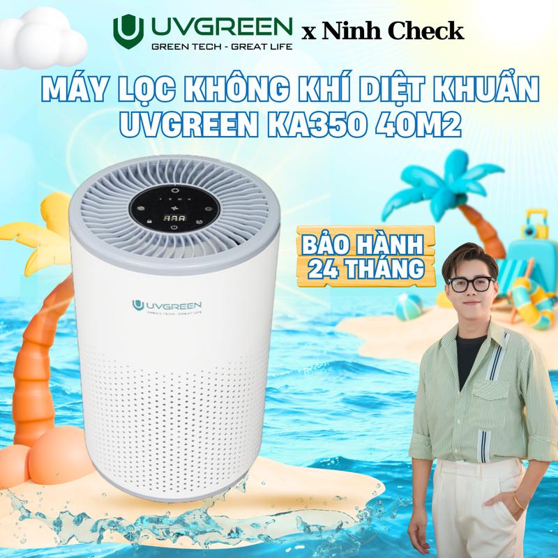 [NC] - Máy Lọc Không Khí Diệt Khuẩn UVGREEN KA350 UVC Light 40m2 - Công Nghệ UVC LED Hiện Đại Làm Sạch Không Khí, Bộ Lọc HEPA H13 Lọc Sạch Bụi Mịn, Mùi Hôi, Khói, Lông Tóc - Bảo hành chính hãng lên đến 24 tháng