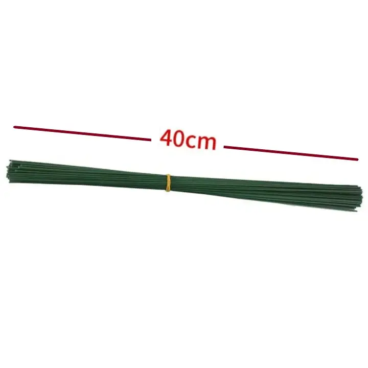 20pcs Tangkai Kawat untuk Bunga Buket / Tangkai Kawat Bunga Hijau Artificial / Tangkai Kawat20pcs Tangkai Kawat untuk Bunga Buket / Tangkai Kawat Bunga Hijau Artificial / Tangkai Kawat 2