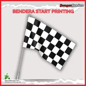 BENDERA START FINISH HITAM PUTIH - LOMBA - GERAK JALAN - JALAN SEHAT
