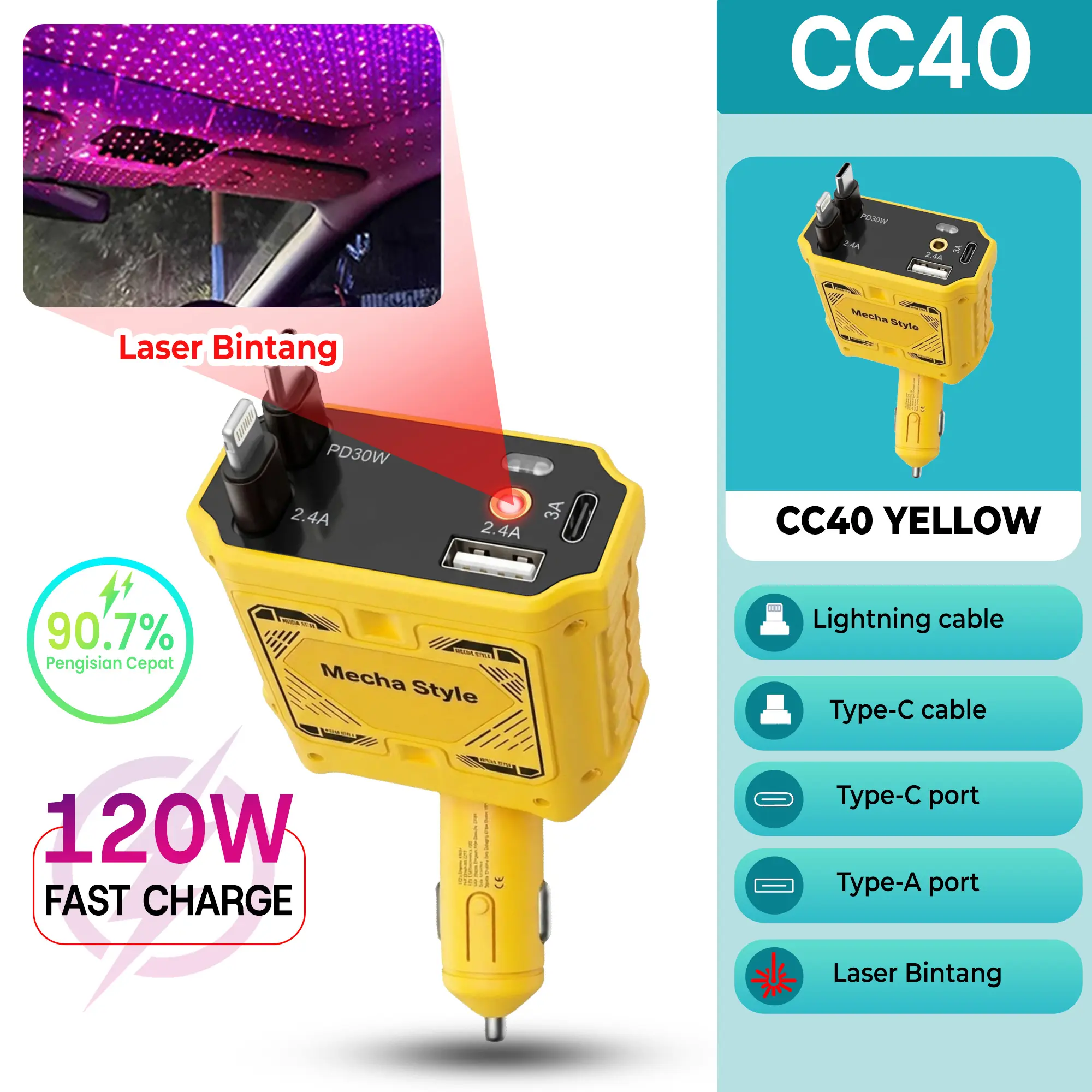 Laser Bintang CC40 - Yellow