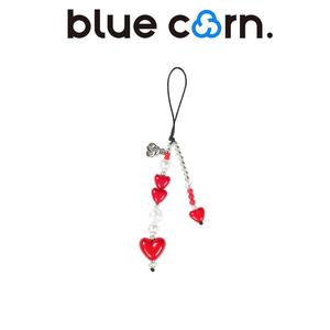 Bluecorn Heart Pearl New Year Double-Tail Phone Strap – Stylish & Festive Phone Chain phone  chain  Cellphone