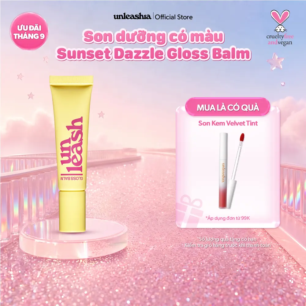 Son Dưỡng Có Màu Unleashia Sunset Dazzle Gloss Balm 10g .#No.4 Bora Bora