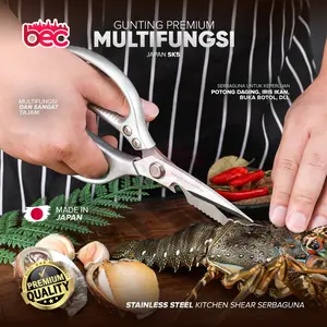 Gunting Dapur JAPAN SK5 Tajam Kuat Tebal Stainless Steel Kitchen Shear Serbaguna
