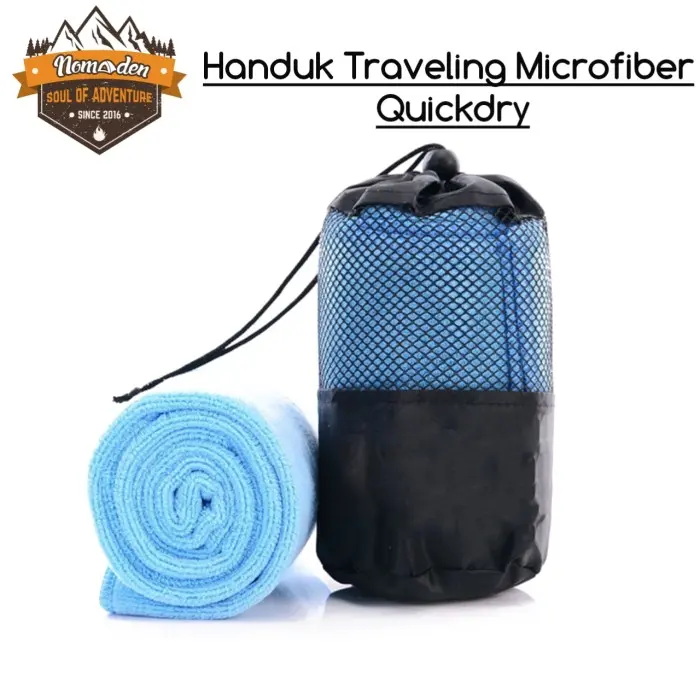 Handuk Traveling Camping Microfiber Quickdry - Biru
