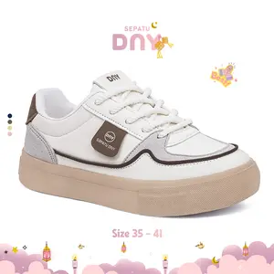 0444 [Sepatu DNY] Sepatu Wanita Tali Kasual Kekinian Terbaru Sepatu Sneakers Cewek Jalan Santai Simple Shoes