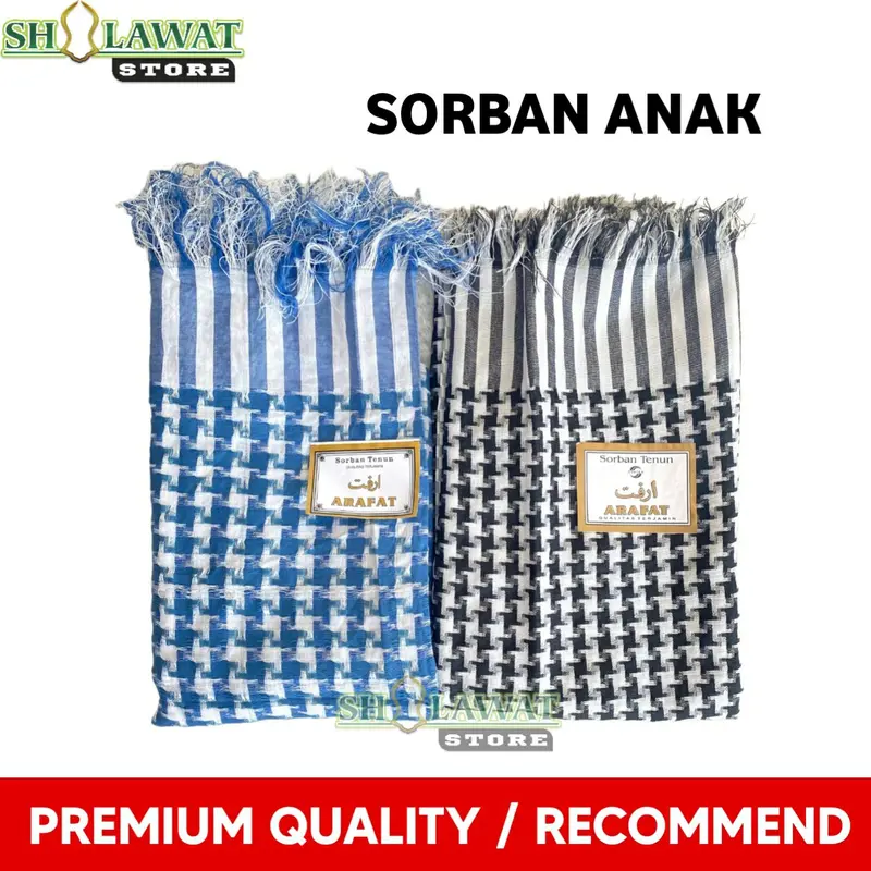 Sorban Arafat Anak / Surban Arab / Sorban Tenun Berkualitas / Sorban Premium / Surban Palestina / Sorban Haji 0