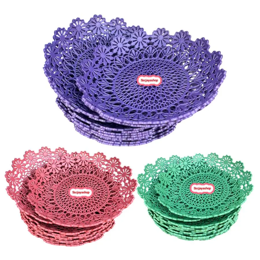 PAKET HEMAT isi 12 pcs piring ROTAN BUAH