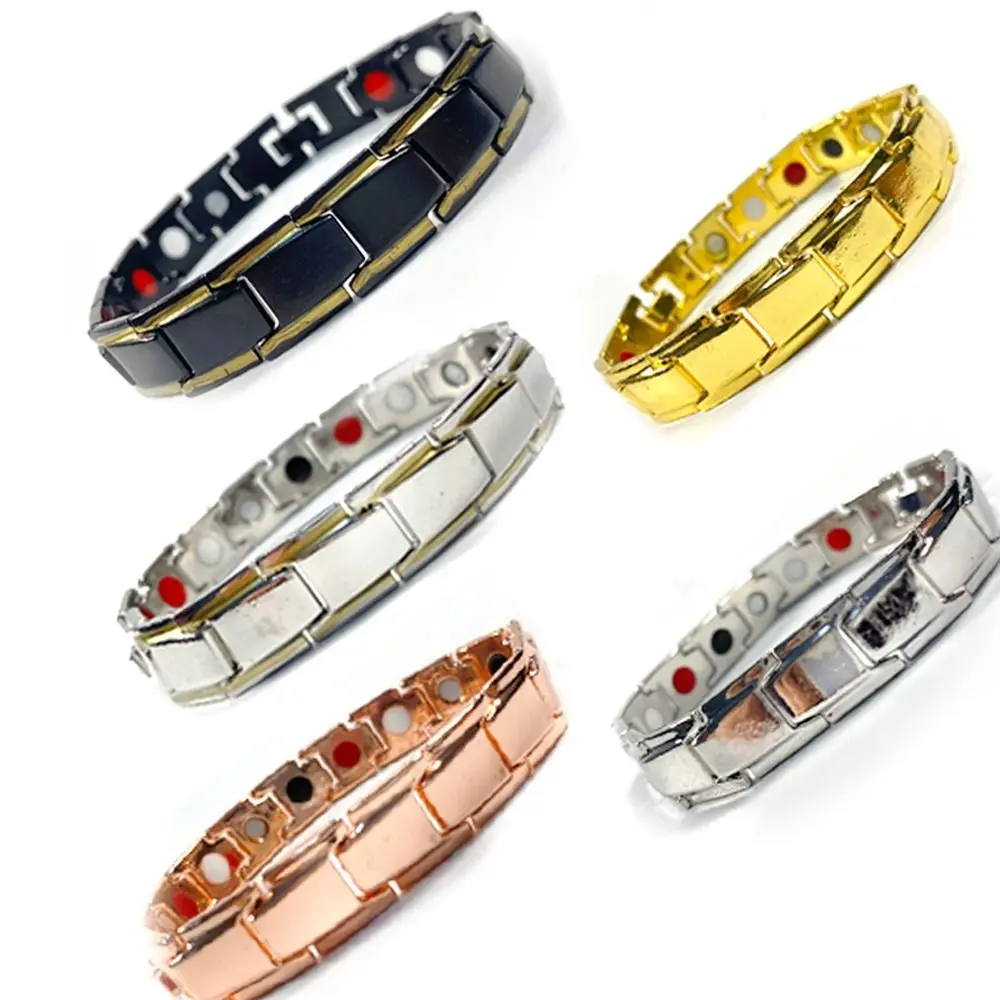 Unique Cool Unisex Simple Alloy Birthday Gift Men Bracelet Korean Style Hand Strap Fashion Jewelry Magnetit Bracelet
