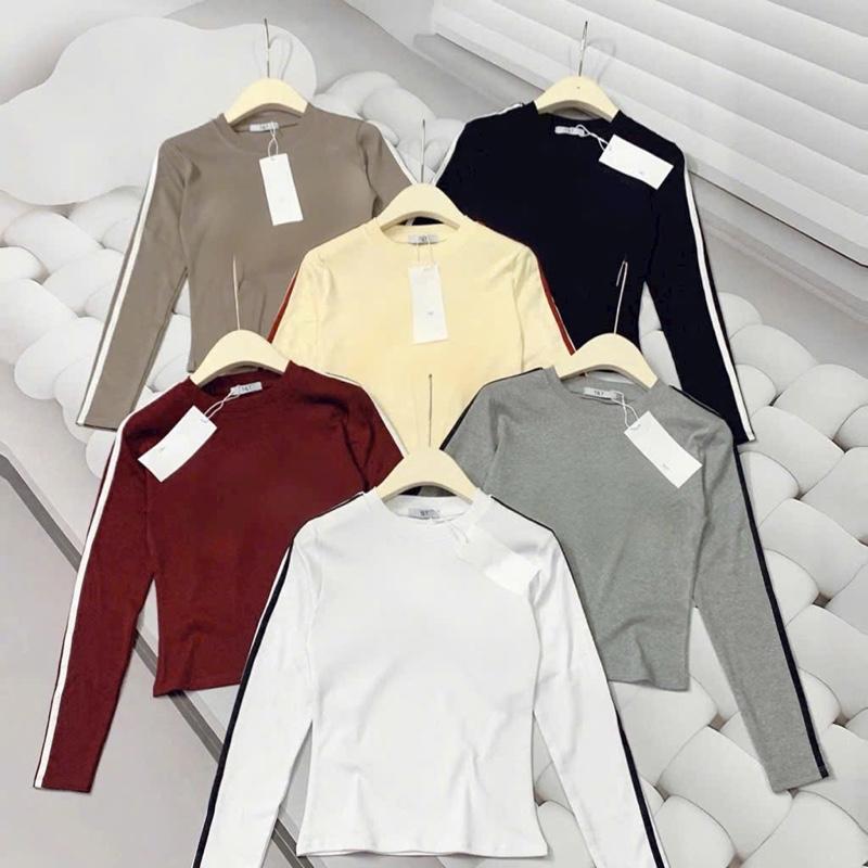  Áo thun chất Borip co giản 4 chiều from áo Baby Tee kiểu dáng ôm tay dài chất borip - Mã Borip tay dài trơn 