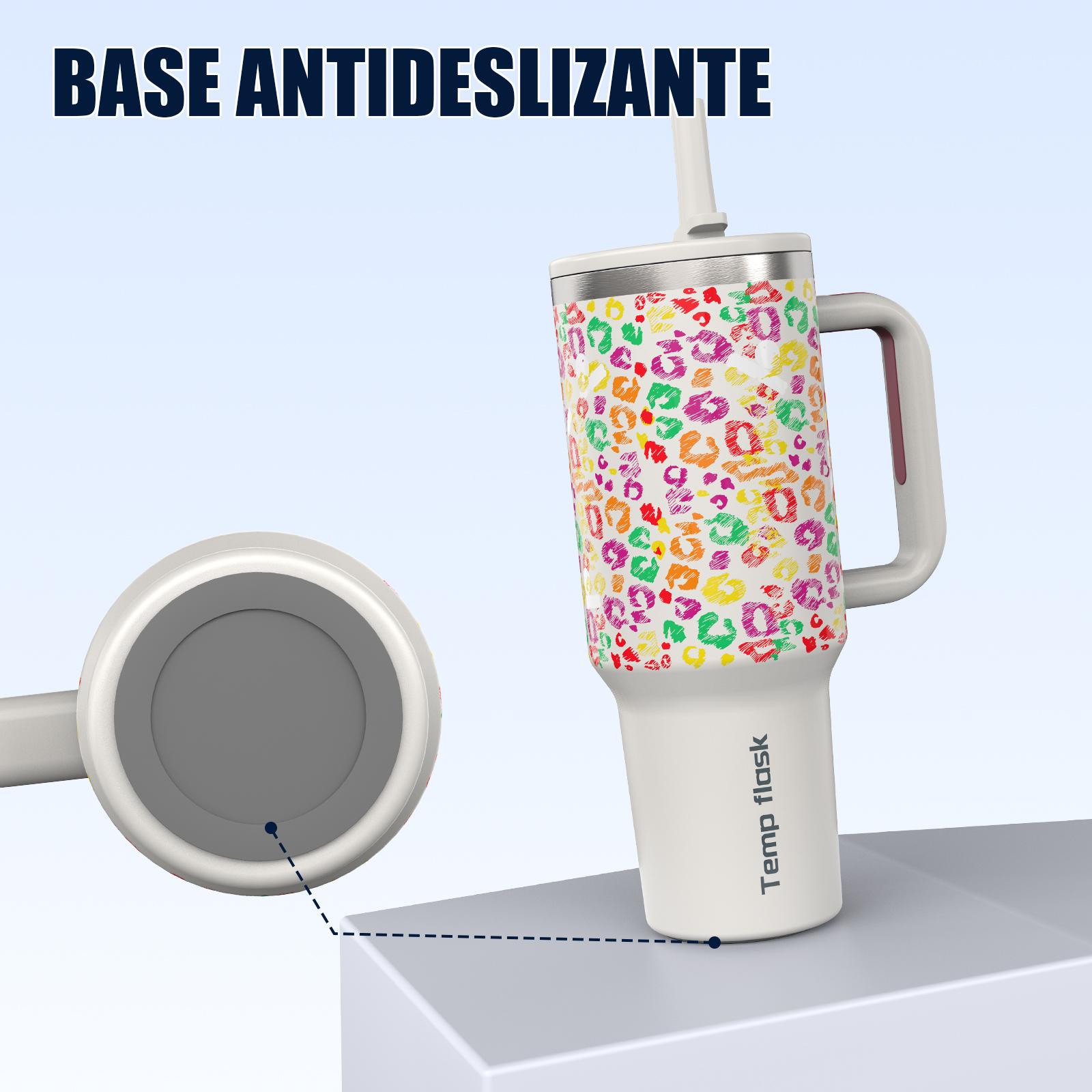 Tempflask@PASHLINC Botol Minum Tumbler Termos Portable Stainless Steel Handle 2in1 Vacuum Insulated Gelas Mobil Cangkir Silikon 40oz (1200ml) bts tahan dingin yeti super clone