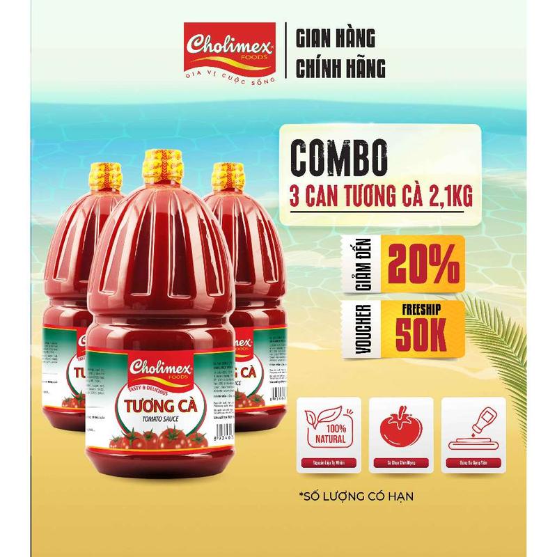 CODCombo 3 Chai Tương Cà CHOLIMEX FOOD Pet 2.1kg – giải pháp tiết kiệm, tiện…