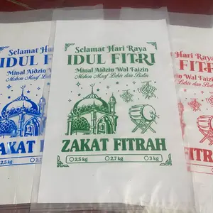 Plastik beras zakat fitrah isi 50 lembar hdpe tebal 0,50 micron muat 2,5 kg 2,75 kg 3 kg
