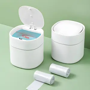 Inaso Tempat Sampah Meja Mini Tong Sampah Kekinian Model Terbaru Modern Pencet Plastik Ruang Tamu Lucu Aesthetic Trash Bin Keranjang Sampah Kecil HSB785