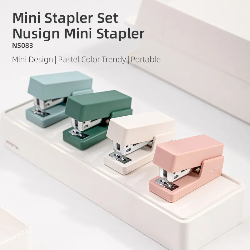 Nusign Stapler / Stapler Mini Kapasitas Kertas 12 lembar 4 Warna Free Refill NS083-X 2