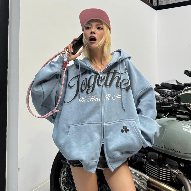 AB HOUSE - Áo khoác hoodiezip form rộng TOGETHER thời trang nam nữ ( Nỉ cotton không xù )