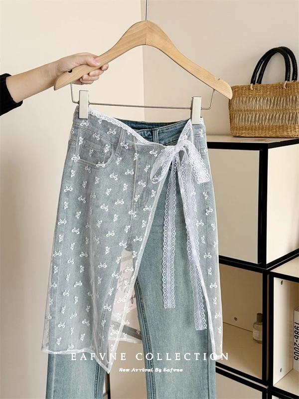 Product Introduction of Featuring A Niche Design with Lace Up, Instagram Blogger's Personalized Lace Layering, Layering, and Layered Gauze Skirt Paired with An Apron Skir 7