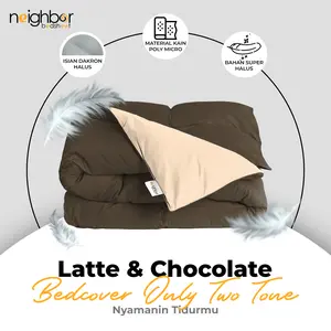 Bedcover Only / Hanya Bedcover Two Tone Dua warna Ukuran 150x200