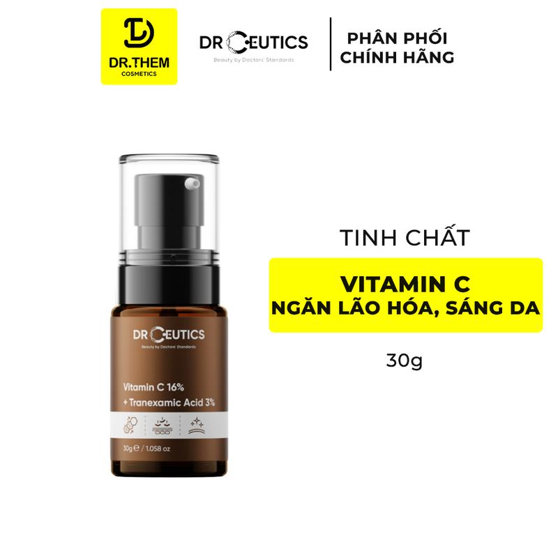 DrCeutics Serum Vitamin C 16% + Tranexamic Acid 3% 30ml Ngăn Ngừa Lão Hóa Và Làm Sáng Da