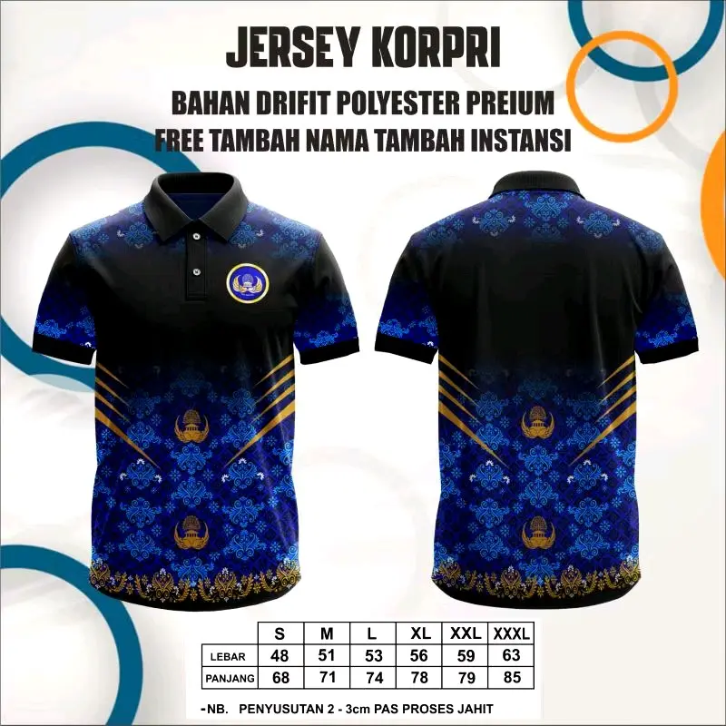 Kaos Jersey Korpri Premium Free Nama Cocok Buat Guru Sport